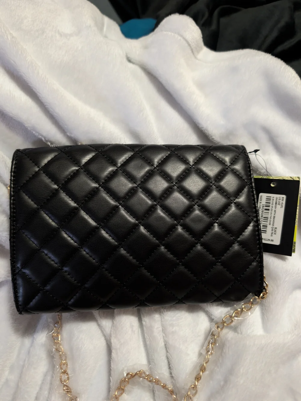 Badgley Mischka Collection Diamond Quilt Convertible Crossbody Bag